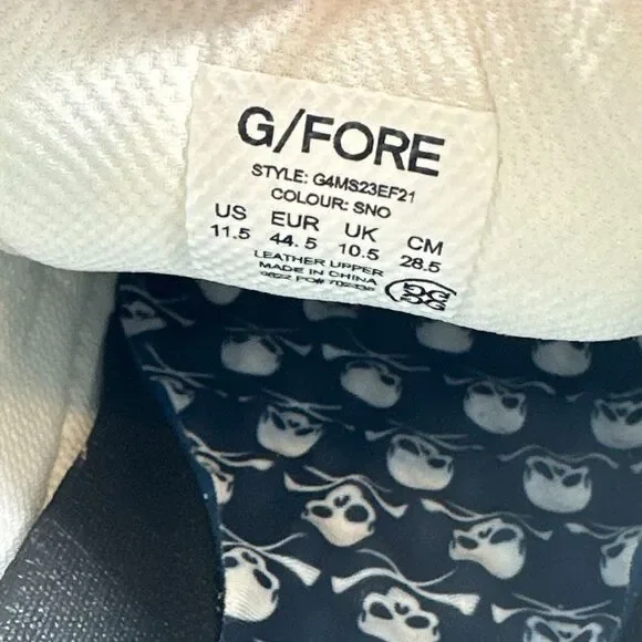 G/Fore Circle G Disruptor Men's 11.5 White Leather Lace-Up Low Top Golf Shoes - Picture 10 of 11